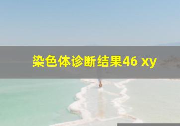 染色体诊断结果46 xy